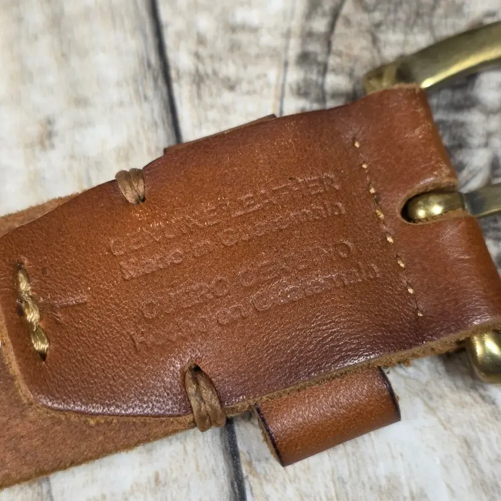 Brown Leather Belt Size Large Old Money Minimalist Preppy
